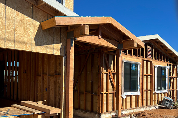residental home in the framing stages
